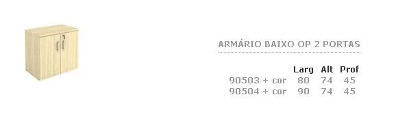 Armario Baixo op 02 Portas · código 104