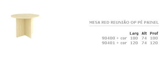 Masa Redonda Reunião op Pé Painel · código 121