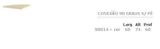 Conexão 90 Graus s/ Pé · código 134