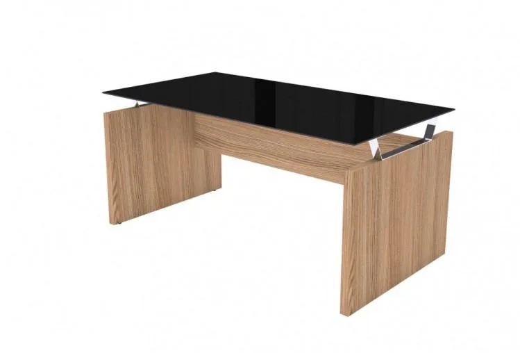 Mesa Reta Diretoria Vidro · código 93001